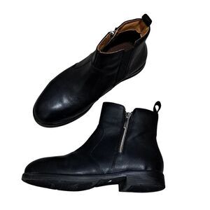 Xena Women's Omega EH Safety Chelsea Moto Boho Chic Gothic Boots Size 8 Black